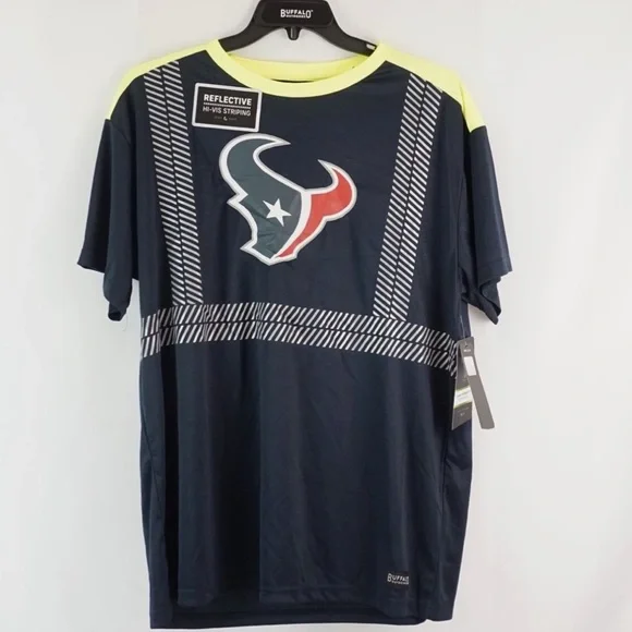 NWT [Buffalo Outdoors] xNFL Houston Texans Safety Short-Sleeve Performance Shirt - Picture 3 of 10